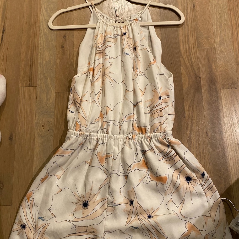 High waisted Floral Romper